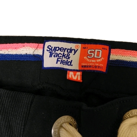 Superdry Women's Track And Field Joggers Sweatpants Pants Black Size M - Picture 5 of 16